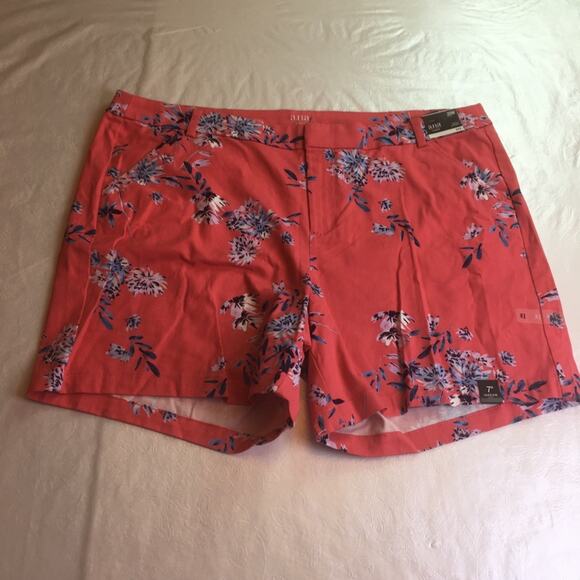 A.n.a Joanna floral twill shorts pink 20W - Picture 1 of 12